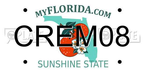 CREM08 Florida License Plate