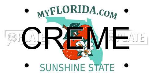 CREME Florida License Plate