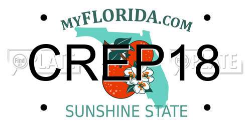 CREP18 Florida License Plate