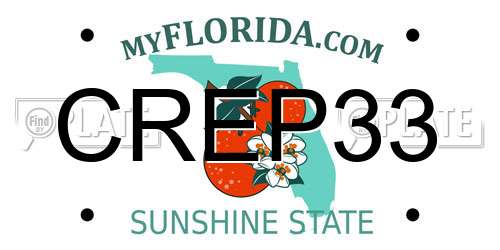 CREP33 Florida License Plate