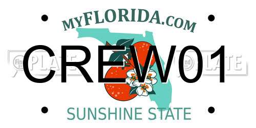 CREW01 Florida License Plate