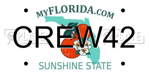 CREW42 Florida License Plate
