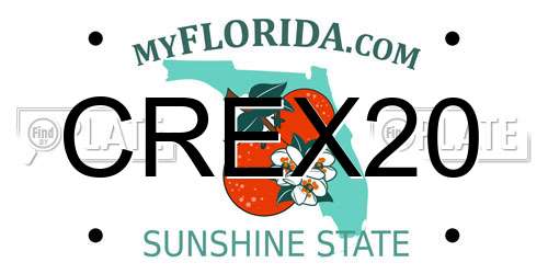 CREX20 Florida License Plate