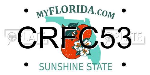 CRFC53 Florida License Plate