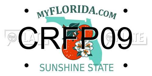 CRFP09 Florida License Plate