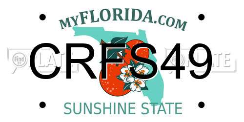 CRFS49 Florida License Plate