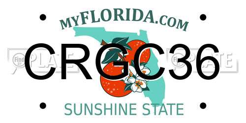 CRGC36 Florida License Plate