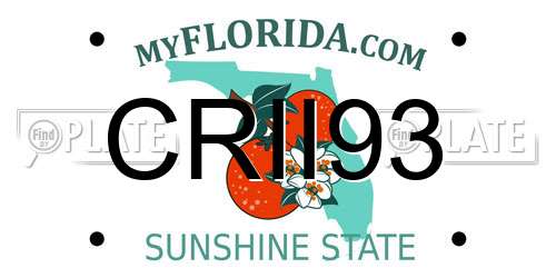 CRII93 Florida License Plate