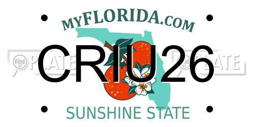 CRIU26 Florida License Plate