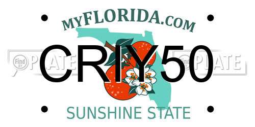 CRIY50 Florida License Plate