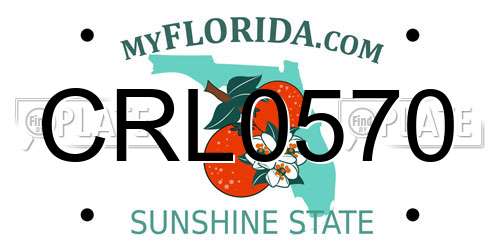 CRL0570 Florida License Plate