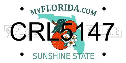 CRL5147 Florida License Plate