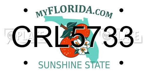 CRL5733 Florida License Plate