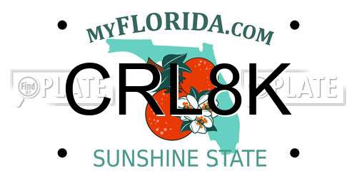 CRL8K Florida License Plate