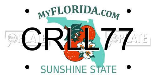 CRLL77 Florida License Plate