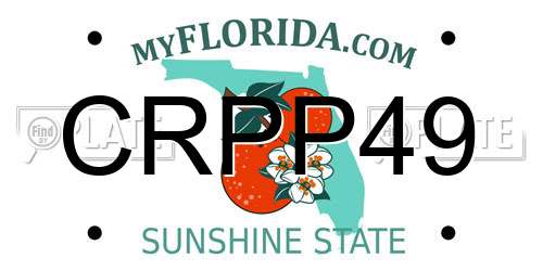 CRPP49 Florida License Plate