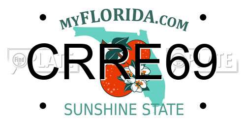 CRRE69 Florida License Plate