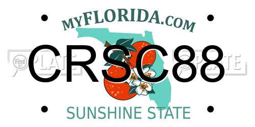 CRSC88 Florida License Plate
