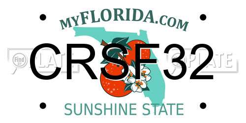 CRSF32 Florida License Plate