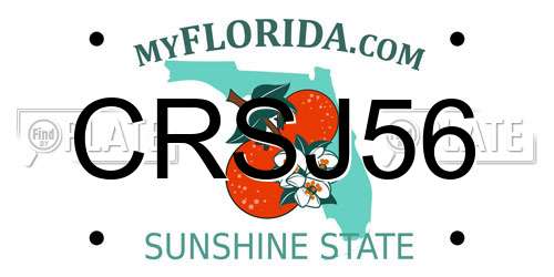 CRSJ56 Florida License Plate