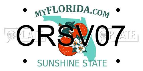 CRSV07 Florida License Plate