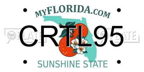 CRTL95 Florida License Plate