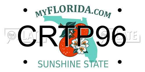 CRTP96 Florida License Plate