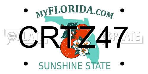 CRTZ47 Florida License Plate