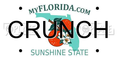 CRUNCH Florida License Plate