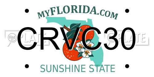 CRVC30 Florida License Plate
