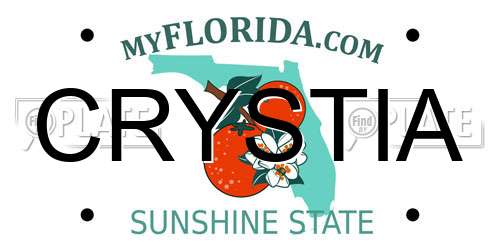 CRYSTIA Florida License Plate
