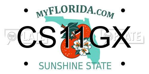 CS11GX Florida License Plate