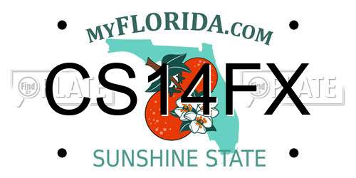 CS14FX Florida License Plate