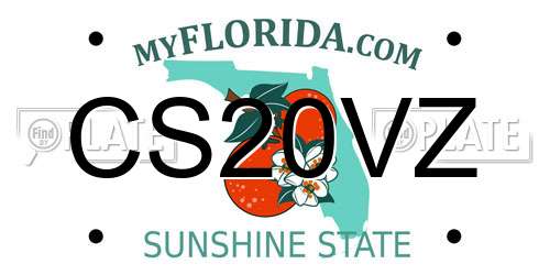 CS20VZ Florida License Plate
