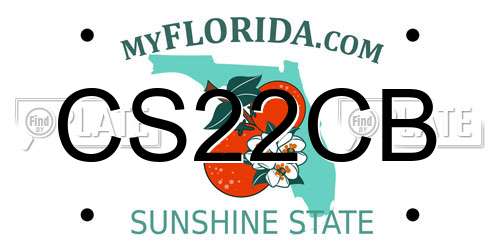 CS22CB Florida License Plate