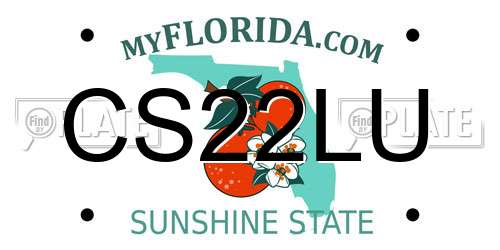 CS22LU Florida License Plate