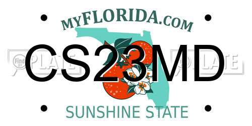 CS23MD Florida License Plate