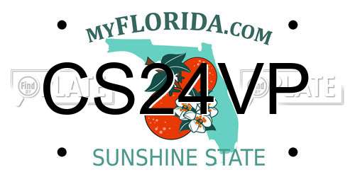 CS24VP Florida License Plate