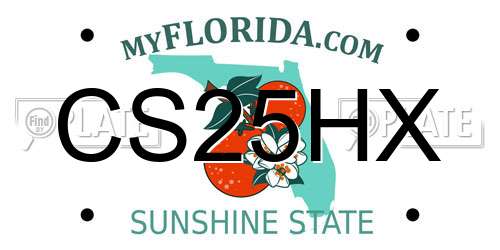 CS25HX Florida License Plate