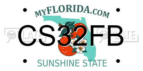 CS32FB Florida License Plate