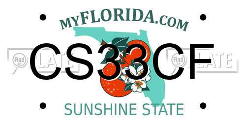 CS33CF Florida License Plate