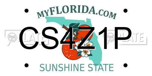 CS4Z1P Florida License Plate