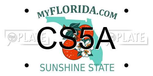 CS5A Florida License Plate