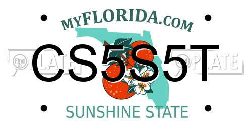 CS5S5T Florida License Plate