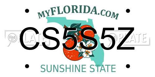 CS5S5Z Florida License Plate