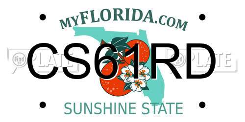 CS61RD Florida License Plate