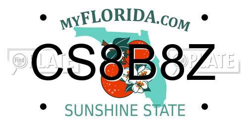 CS8B8Z Florida License Plate