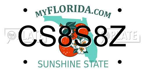 CS8S8Z Florida License Plate