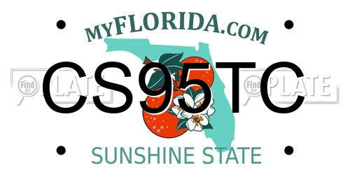 CS95TC Florida License Plate