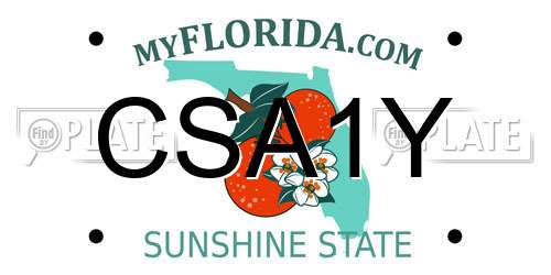 CSA1Y Florida License Plate